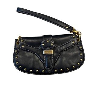 Michael Kors‎ Uptown Astor Petite Studded Clutch wristlet w/gold tone hardware